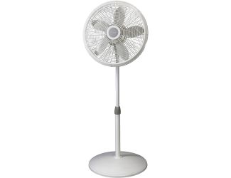 18 In. Adjustable Elegance and Performance Pedestal Fan, White