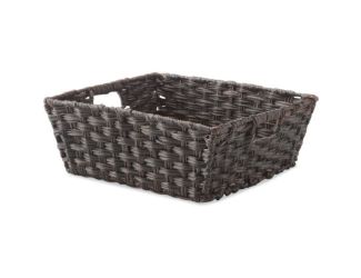 Set of 4 Split Rattique Totes in Driftwood,15.125 L x 13.125 W x 5.125 H inches