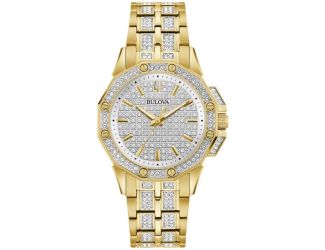 Ladies Crystal Octava Collection Gold Tone SS Watch