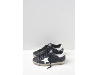 Superstar Leather Sneakers - (Black) - (Size 6)