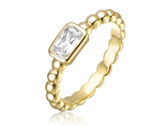 14K Yellow Gold Plated Bold Classic Ring Size 8
