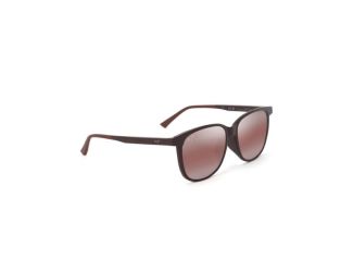 Ilikea Asian Fit Polarized Sunglasses Matte Burgundy Frame Maui Rose Lens
