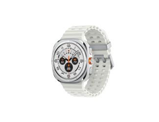 Galaxy Watch Ultra 47mm Titanium White w/ Orange Band
