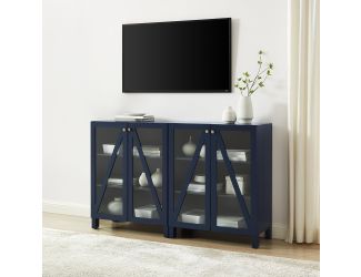 Cassai 2Pc Media Storage Cabinet Set