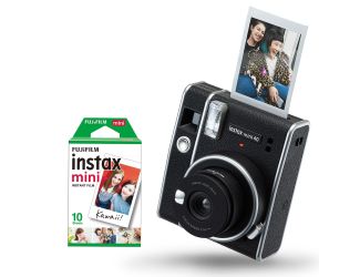 Instax Mini 40 Instant Camera w/ 10 Count Film Black