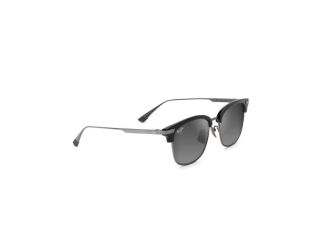 Kalaunu Asian Fit Polarized Sunglasses Shiny Black Frame Neutral Gray Lens
