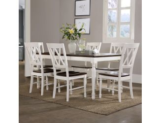 Shelby 7 Pc Dining Set In White Finish