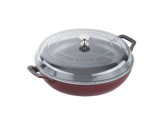 Cast Iron 3.5 Qt. Braiser with Glass Lid - Grenadine