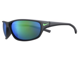 Rabid MI Sunglasses - Matte Black/Grey Green Mirror