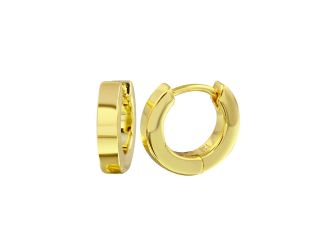 PARIKHS Gold Plated CZ Huggie Earring in 925 Sterling Silver