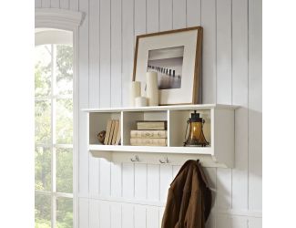Brennan Entryway Storage Shelf in White