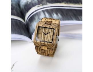 Jax  Zebra Wood Wooden Watch