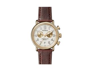 The Runwell Chrono Leather Strap Watch - 41mm, Cattail Brown