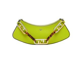 Fendi O'Lock Swing Wasabi Green Calf Leather Small Hobo Shoulder Bag