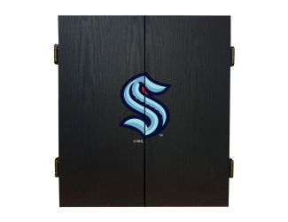 Seattle Kraken Fan's Choice Dartboard Cabinet Set