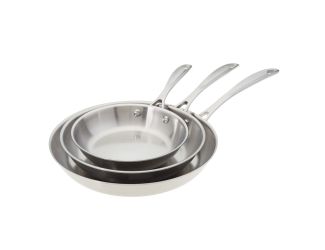 American Kitchen Triple Threat SS Skillet 3-Pc Cookware Set