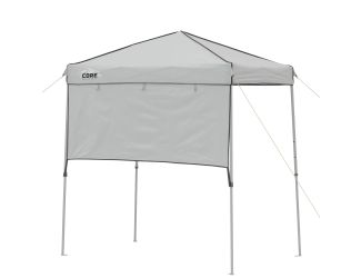 6ft x 4ft Instant Canopy w/ Half Sun Wall