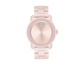 Ladies Bold Blush Ceramic Bracelet Watch Blush Dial