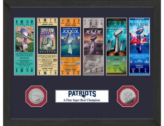 New England Patriots 6-Time Super Bowl Champions Ticket Collection