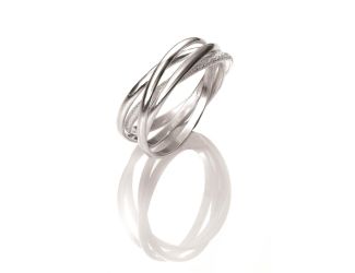 Polished & Textured Sterling Silver Roll Ring Size 9