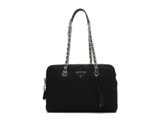 Prada Black Tessuto Nylon Quilted Shoulder Handbag