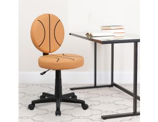 Basketball Vinyl Upholstered Swivel Task Office Chair with Adjustable Height