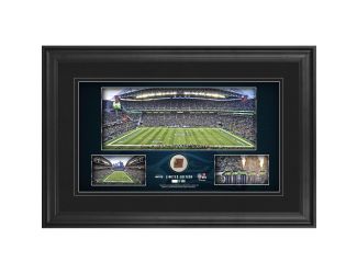 10" x 18" Stadium Panoramic Framed Collage w/Game-Used Football - Seattle Seahawks
