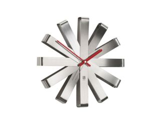 Ribbon Wall Clock 12in Steel
