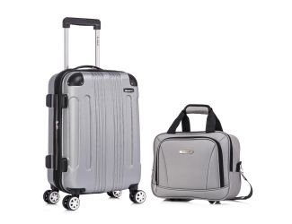 London ABS 20" Upright Spinner & 14" Tote - Silver