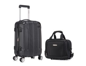London ABS 20" Upright Spinner & 14" Tote - Black