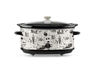 Nightmare Before Christmas 7qt Sketch Pattern Slow Cooker