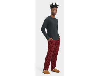Mens Steiner Pajama Set-Black/Red-2X