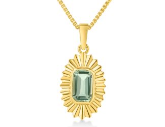 Green Amethyst Aura Necklace