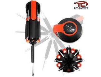8 in 1 MultiFunction Screwdriver w/ LED Flashlight