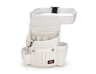 8 Pocket Utility Pouch with 3" Belt: White