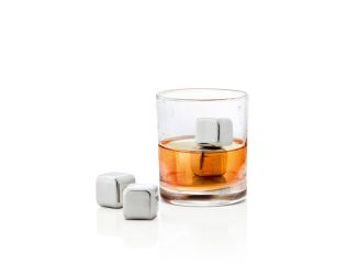 LOUNGE - 4 Pc Stainless Ice Cubes Set