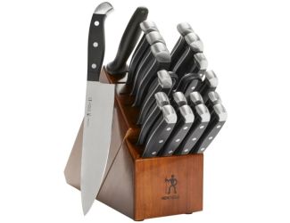 Statement 20 pc Knife Block Set Brown