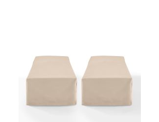 2Pc Outdoor Chaise Lounge Furniture Cover Set
