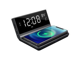 Dual Alarm Clock w/ Wireless Charger