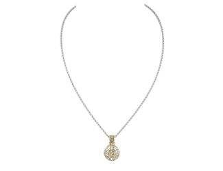 Ocean Images Seaside Collection Small Sand Dollar Slider With 18" Chain. Pendant: 1-1/4"L x 3/4"W