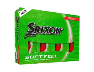 Srixon Soft Feel Brite 14 Red Golf Balls - 1 Dozen
