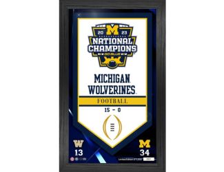 Michigan Wolverines 2023 CFP National Champions Banner Frame