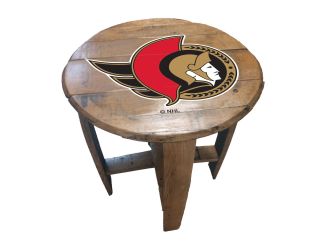 Ottawa Senators Oak Barrel Table