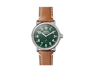 The Runwell Leather Strap Watch - 41mm, Maple