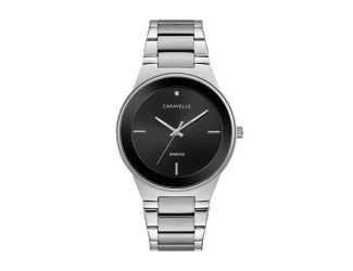 Caravelle Men's Modern Diamond Bracelet Watch