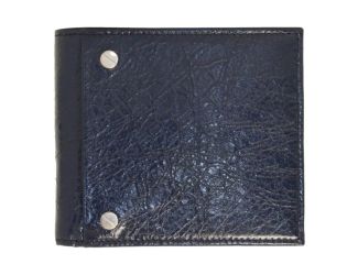 Balenciaga Cash Square Blue Arena Leather Bifold Wallet