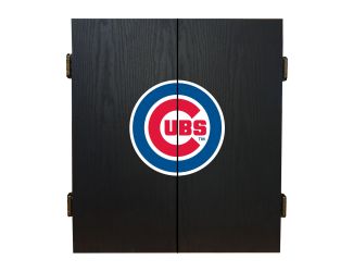 Chicago Cubs Fan's Choice Dartboard Cabinet Set