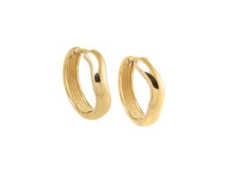Solid Wide Squiggle Huggie Earring