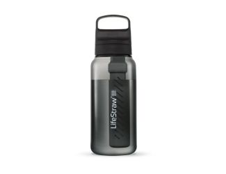 LifeStraw Go 1L Water Filter Bottle w/ Tritan Renew Nordic Noir