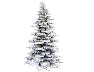 6.5-Ft. White Pine Snowy Artificial Christmas Tree